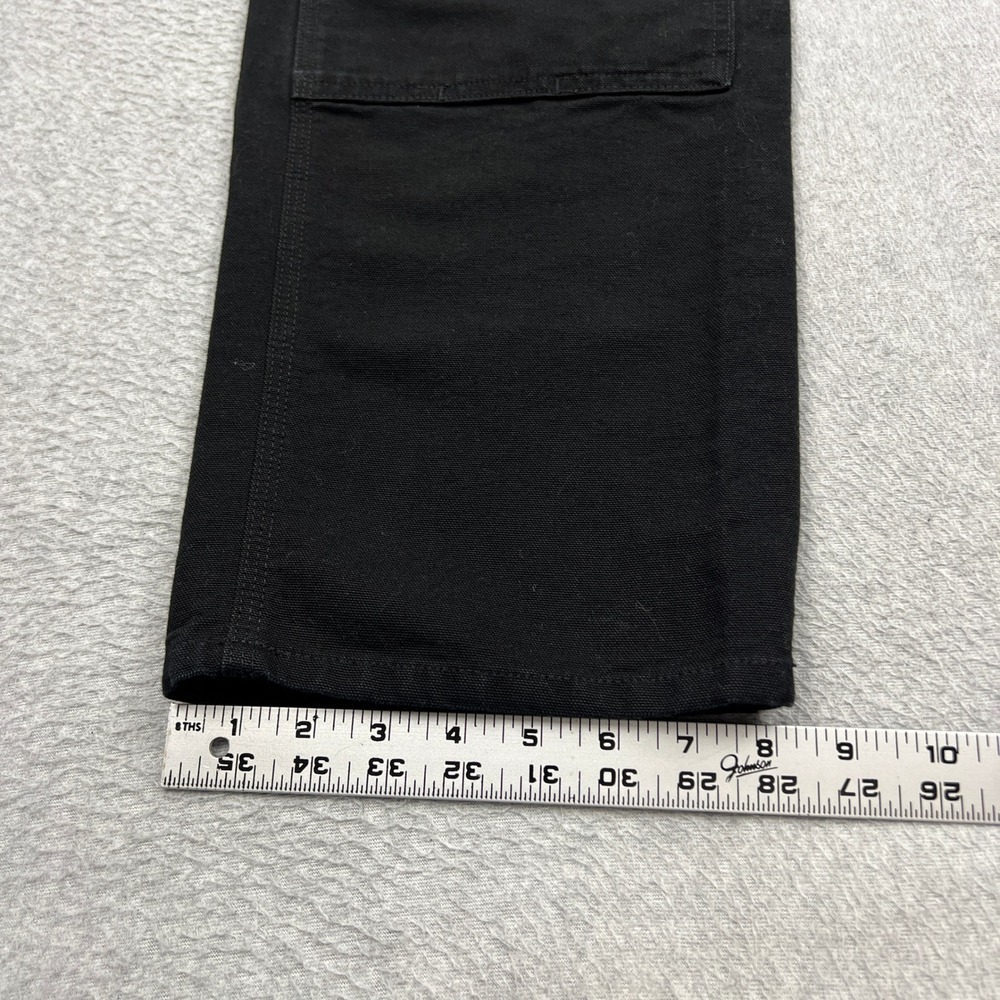 Carhartt WIP Double Knee Pants Mens 33x32* Black Canvas Carpenter Work Rivets - Picture 8 of 12